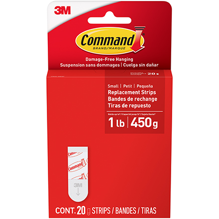 Command<span class='tm'>™</span> Small Foam Replacement Strips - 17022-20ESF