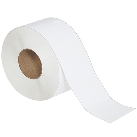 4 x 500' White Continuous Direct Thermal Labels