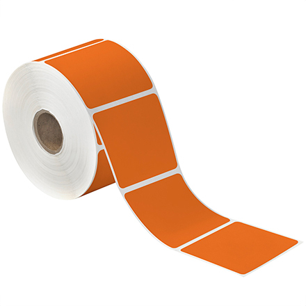 2 <span class='fraction'>1/4</span> x 2" Orange Desktop Direct Thermal Label